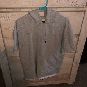 Distressed PacSun short sleeved hoodie